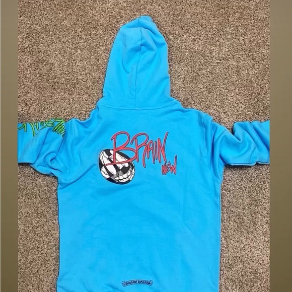 Chrome Hearts Blue Hoodie with Graphic Design